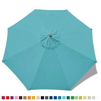 ABCCANOPY toldo de repuesto para sombrilla de patio de 9 pies con 8 varillas de 23 + colores premium