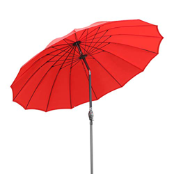 Angel Living 2.7M Sombrilla Inclinado de Aluminio, Parasol con Marco de Fibra de Vidrio para ser Ligero, con Manivela, Mástil Aluminio 38MM (Rojo) precio