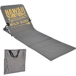 JEMIDI - Esterilla de playa con respaldo y cojín, solo 1,7 kg Laken - Manta para piscina, Gris / amarillo Hawaii. precio