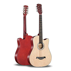 SiaohtG Guitarra con Embalaje, afinador, Guitarra acústica para Principiantes de 38 Pulgadas, Correa acústica Popular, Cuerdas, púas, Escudos de Guita precio