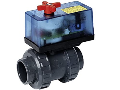 PRAHER Válvula de Bola del Motor 2 vías, Manguito Adhesivo S 6 12-230 V PVC d 50 - d 63 EPDM (PTFE) Ambos Lados Cara D50 mm