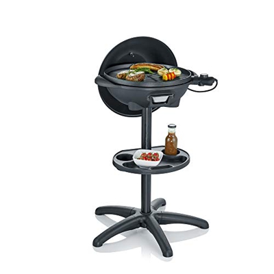 Severin Barbacoa Grill PG 8541 - Barbacoa de Pie, Superficie de Grill, 2000 W, diámetro 41 cm (1320 cm²), negro