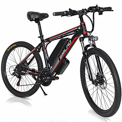 26" Bicicleta Eléctrica Urbana, 500W 48V 13Ah Bicicletas Electricas de Montaña E-Bike, Bicicleta Electrica Adulto Unisex