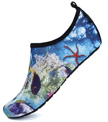 SAGUARO Escarpines Hombre Escarpines Piscina Mujer Secado Rápido Antideslizante Zapatos para Deportes Acuaticos 023 Multicolor Gr.38/39