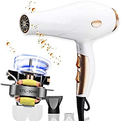 TQGG Secador de Pelo iónico Negativo Profesional 3000W, con Boquilla recolectora, 2 acelera 3 configuraciones de Calor, tecnología de Temperatura Cons