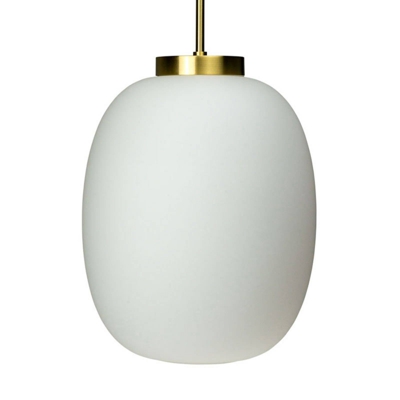 Dyberg Larsen DL39 colgante 25cm blanco opal/latón