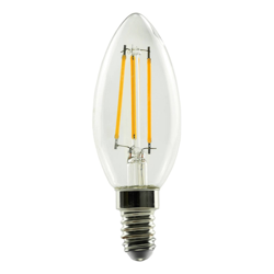 SEGULA vela LED E14 4,5W 827 filamento claro en oferta