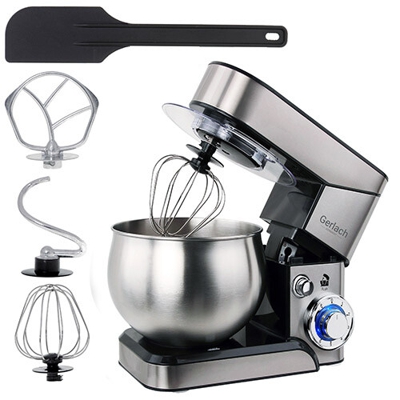 Batidora Amasadora Robot de Cocina 1800W 6 Velocidades Procesador Alimentos 5 L