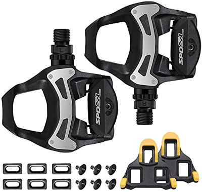 TacoBey Pedales de bicicleta de carretera Set de tacos para pedales Shimnao SPD Sl Clipless, pedales ligeros de ciclismo autobloqueantes para Shimnao 