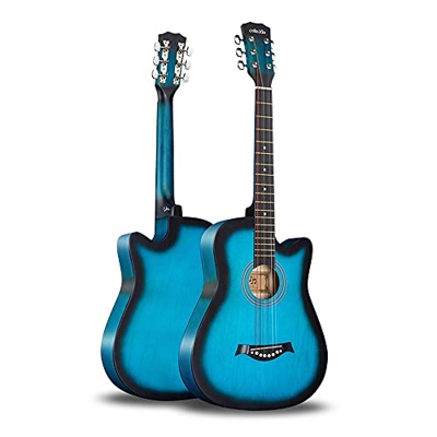 SiaohtG Guitarra con Embalaje, afinador, Correa, Cuerdas, púas, Escudos de Guitarra Guitarra acústica para Principiantes de 38 Pulgadas - acústica Pop