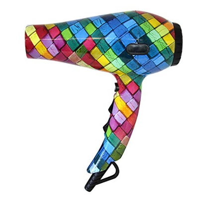 Secador de cabello LIM HAIR VR 4.0 PROFESIONAL con diseño estampado fantasía 2000 W TOURMALINE IONICO, 3 metros cable, 2 boquillas (TIZAS, SECADOR)