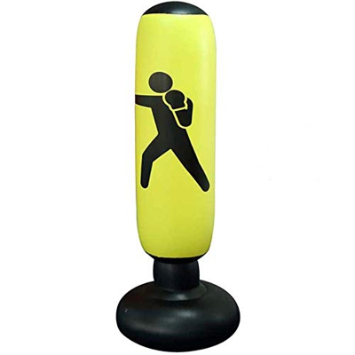 Ecent Saco de Boxeo de pie Inflable Saco de Boxeo Independiente Ejercicio físico Alivio del estrés para niños Adultos, Karate, Fitness, etc. - 160 cm