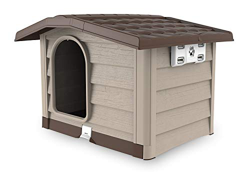 Bama caseta Perros Resina Bungalow Medium Marrón Beige tamaño Medio 89 x 75 x 62 cm en oferta