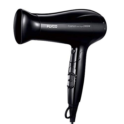 FLYCO Secador de Cabello FH6231EU, 2000W Secador profesional iónico de con 2 velocidades y 3 ajustes de temperatura, protección contra el sobrecalenta