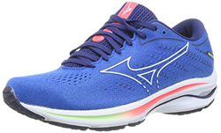Mizuno Wave Rider 25, Zapatillas para Correr de Carretera Mujer, Fblue Indigowht Divapink, 41 EU precio