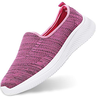 Gaatpot Mujer Zapatillas Casual Mocasines Mesh Calzados para Correr en Asfalto Zapatillas de Estar por Casa Deportivo de Exterior Zapatos Pink 34.5/35