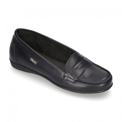Mocasín Niña Colegial En Piel Boxcalf Y Suela De Goma. 28 Azul Marino en oferta