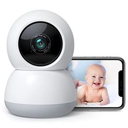 Vigilabebés con Cámara, 1080P HD Cámara Vigilancia Bebé con Visión Nocturna,Cámara de Mascota,Detección de Movimiento,Audio de 2 Vías, 2.4GHz WiFi en oferta
