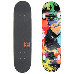VOKUL Skateboard Completo, 80x20cm Monopatín para Niñas Niños Adolescentes Adultos Principiantes Profesionales, Tabla Skate con ABEC-7 y 7 Capas Monop en oferta