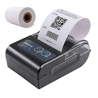 Eachbid Impresora térmica portátil de Recibos, Impresora térmica de códigos de tiques en 58 mm de Papel,Recibo de Impresora USB Bill Ticket POS Cajón 