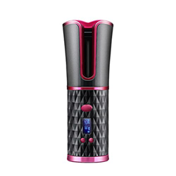 Rizador Automático Inalámbrico,Herramientas De Peinado De Cerámica Portátiles con Batería Recargable De 5000 Mah Pantalla LCD 6 Configuraciones De Con características