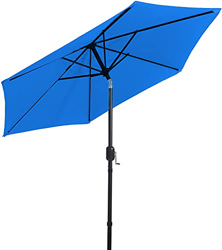 LOVE STORY Sombrilla Ø2.3M, Parasol abatible de 7.5 pies, Adecuado para balcón, terraza, Patio Trasero UV50 +,Azul Claro precio