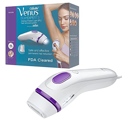 Gillette Venus Silk-expert IPL (Intense Pulsed Light) BD 3005 – Sistema de depilación casera para la reducción permanente del cabello