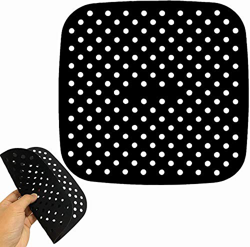 Reutilizable Revestimientos para freidoras de aire - Cuadrados 19 cm, Sin-BPA Antiadherente Flexible Silicona Tapetes para canastas Air Fryer - Air Fr en oferta
