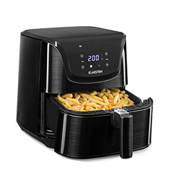 Klarstein Aero Vital deluxe - Freidora de aire caliente, Freidora, 1700 Watt, 5,4 litros, Pantalla LCD táctil, 8 programas, Acero inoxidable, Termosta en oferta