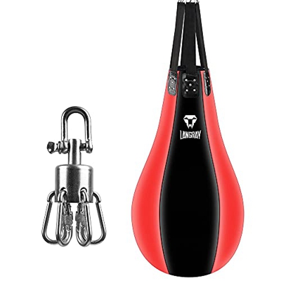 Saco de Boxeo, LangRay 110cm Saco Boxeo Sin Relleno para Hombres y Mujeres Saco de Arena vacío con Cadena de Montaje para Adultos y niños PU Compañero
