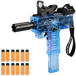 UZI SMG Pistola de juguete eléctrica Burst Soft Bullet Boys Toy Guns Transparente Sub-ametralladora Alta Velocidad Larga Alcance Esponja Niño Juguete  precio