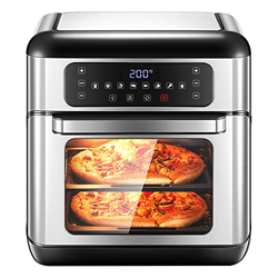 Freidora de Aire, Horno de Aire Caliente, Freidora sin Aceite de 1500W y 10L, con Control Digital de un Botón y 6 Accesorios Gratuitos, Control de Tem precio
