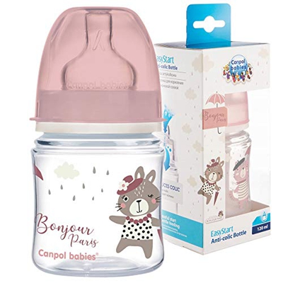Biberón anticólicos Bonjour Paris 120ml Azul Rosa