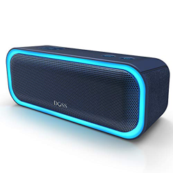 DOSS SoundBox Pro Altavoz Bluetooth Portátiles con 360° Sonido, Mejorado Bass, Emparejamiento Estéreo Inalámbrico, Múltiple LED, IPX5 Impermeable, 12  características