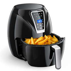 Freidora Aire, Freidora Sin Aceite, Freidora de Aire, 3L/1300W, Pantalla Táctil LED, 6 Programas con Recetas, Antiadherente Material sin BPA, Tiempo/T en oferta