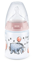 NUK First Choice+ - Biberón de Disney Winnieh the Pooh | 0 – 6 meses | Indicador de temperatura | 150 ml | Válvula anticólicos | Sin BPA | Tetina de s en oferta
