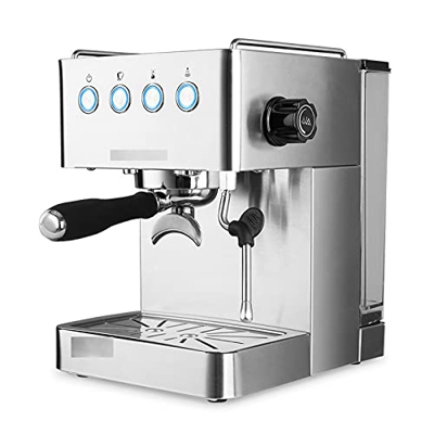 Cafetera Máquina de espresso Máquina con leche Frother Wand, Fabricante de café del tanque de agua 1.7L para capuchino, Latte, Machiato, para el hogar