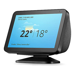 Echo Show 8 (1.ª generación, modelo de 2019), Tela de color antracita + Soporte regulable, Negro características