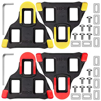 2 Pares de calas de Bicicleta compatibles con Pedales Cubierta de Goma Zapatillas de Ciclismo Pedales autoblocantes Bicicleta para Mujeres y Hombres p