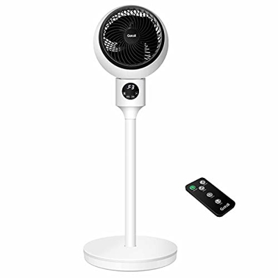 Gotoll Ventilador de Pie,Ventilador Pedestal de 30 cm con Control Remoto y Pantalla LED,50W,3 Velocidades,3 Modos de operación,Oscilación de 90°,3 Asp