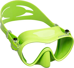 Cressi F1 Mask Máscara Monocristal Tecnología Frameless, Unisex-Adult, Lime, L características