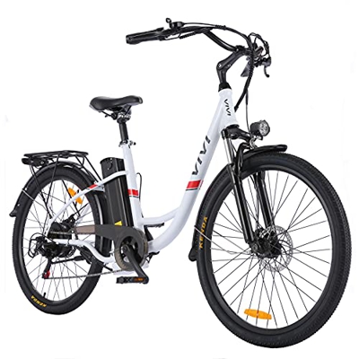 VIVI Bicicleta Electrica E-Bike 26", Urbana Bici Electrica para Adultos Unisex, Motor 350 W, Batería de Litio Extraíble 36V 8Ah, Velocidad máxima 25 k