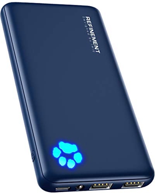 INIU Bateria Externa Movil 10000mAh, Ultra Delgado Tri-Outputs de Alta Velocidad 3A Power Bank, USB C & Linterna Cargador portatil batería para Huawei