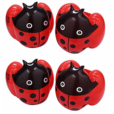 Wenlia Brazaletes inflables flotantes para niños, bandas de natación de mariquita, bandas de flotador, mangas de anillos de natación