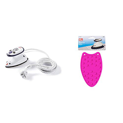 Prym Mini Plancha A Vapor + Reposacabezas De Hierro, Rosa, 7 X 5 X 3 Cm características