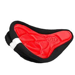 Asiento De Bicicleta Sillón De Espuma Suave Sillín Cómodo MTB Silla De Silla De Silla De Sillón Accesorio De Ciclismo Cojín De Bicicleta Negro Y Rojo en oferta