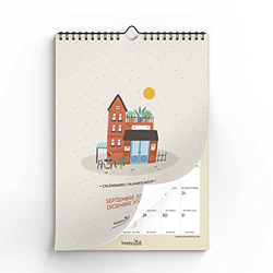 HappyMots - Calendario Pared 2021-2022 - 16 meses (Septiembre 2021 - Diciembre 2022) - Calendario Pared Grande Tamaño A3 - Tu Mes de un Vistazo. Plani características