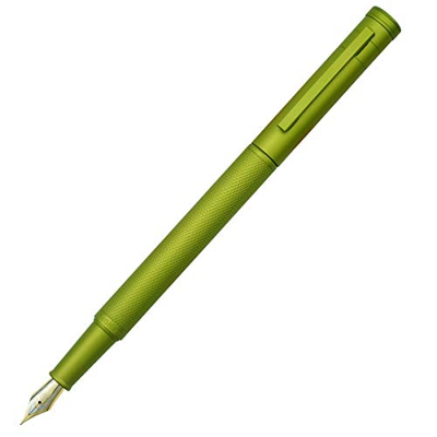 Juego de Bolígrafo Bosque Amarillo Mostaza de Plumilla Fina de Diseño Clásico con Convertidor y Estuche Metálico de Hongdian