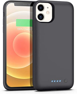 Funda Batería para iPhone 12 Mini, iPosible [5800mAh] Funda Cargador Portatil Batería Externa Ultra Carcasa Batería Recargable Power Bank Case para iP