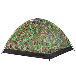 SPRINGOS Tienda de campaña con mosquitera, para 2 personas, dimensiones: 200 x 150 x 110 cm, 1 cámara, estructura de fibra de vidrio (camuflaje) características